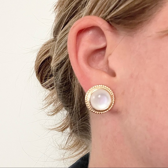 NEW Cat Eye Opal Stud Earrings - Picture 2 of 4